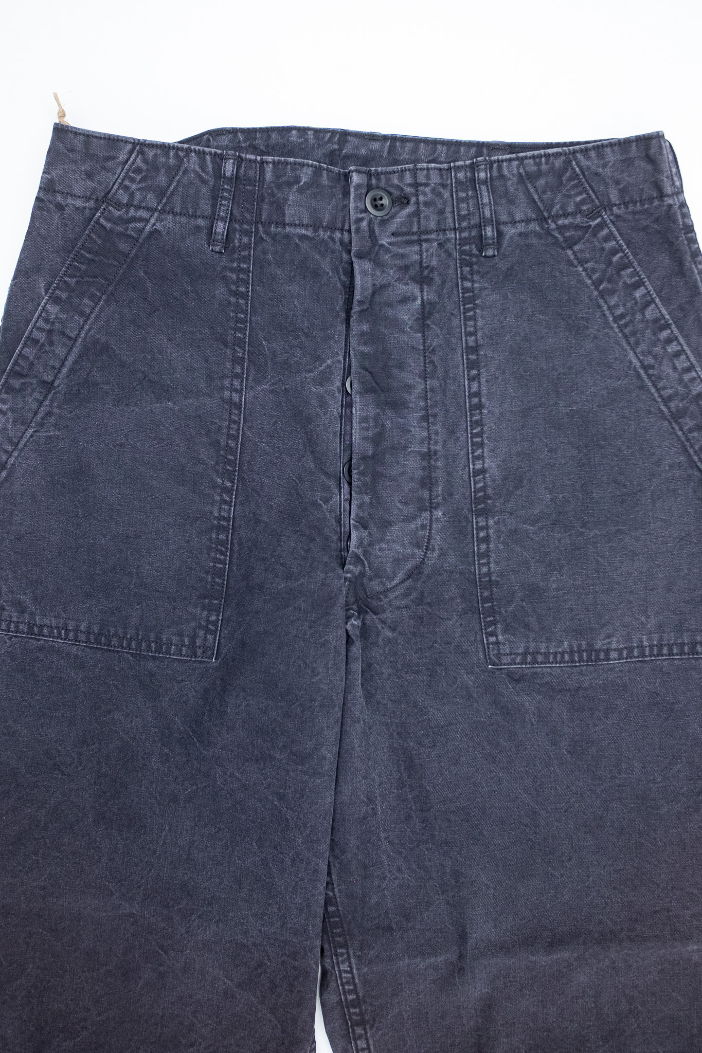 Orslow - Summer Fatigue Pants Slub Canvas Black - 4