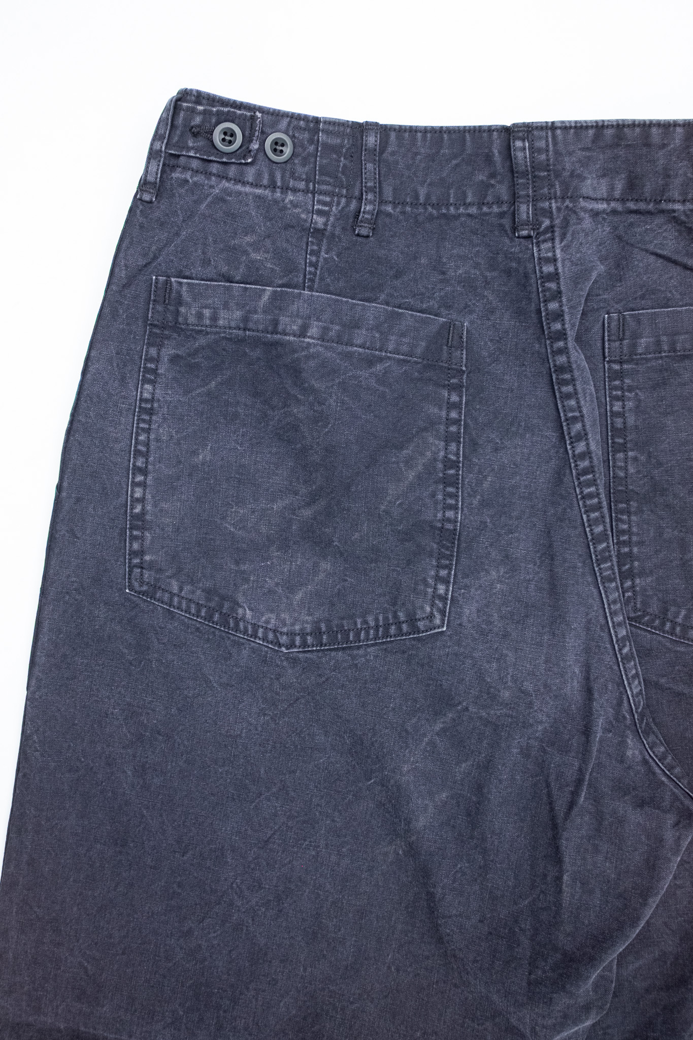 Orslow - Summer Fatigue Pants Slub Canvas Black - 8