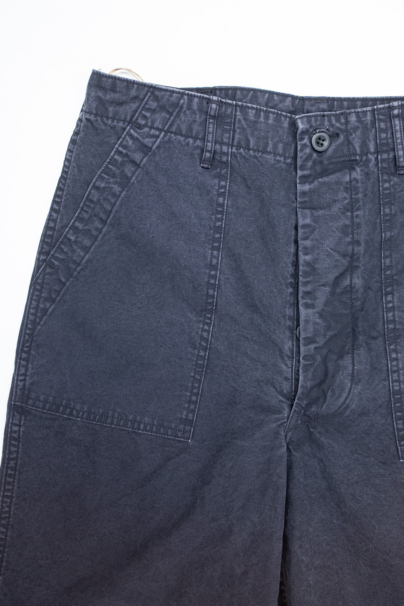 Orslow - Summer Fatigue Shorts Slub Canvas Black - 4