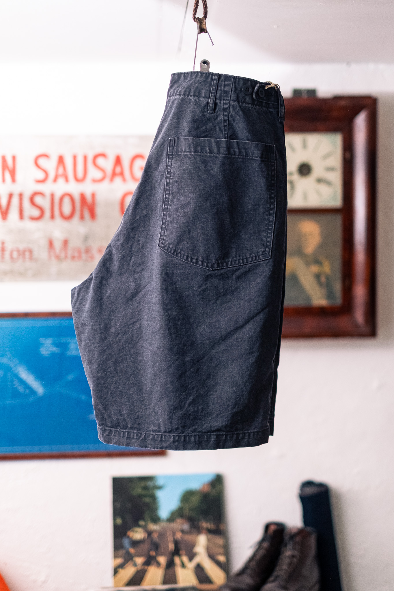 Orslow - Summer Fatigue Shorts Slub Canvas Black