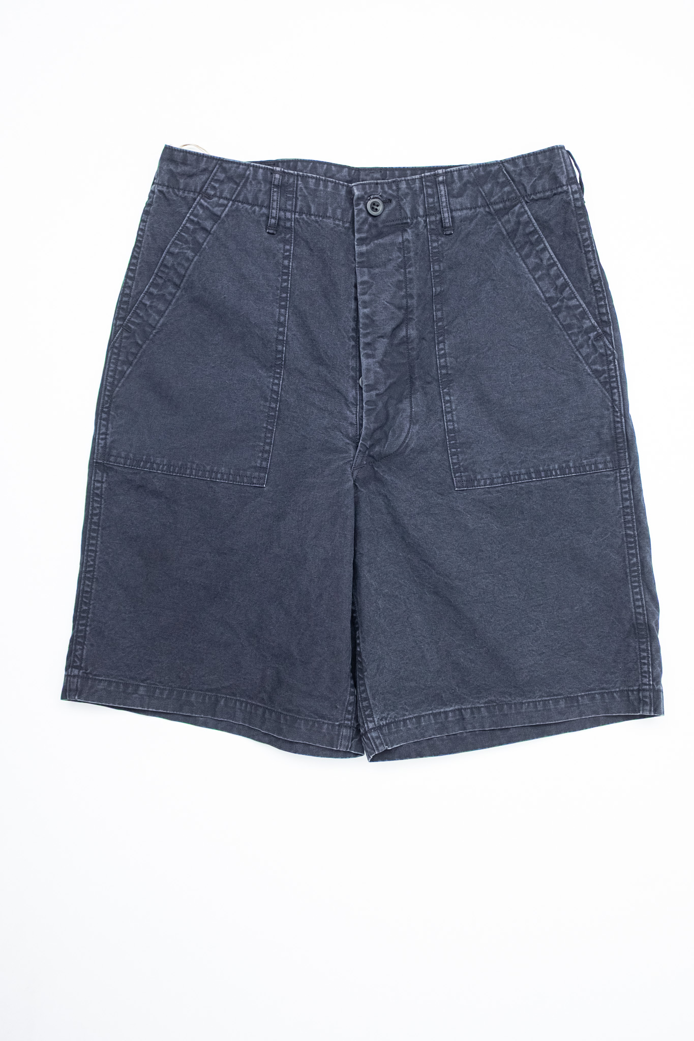 Orslow - Summer Fatigue Shorts Slub Canvas Black - 2