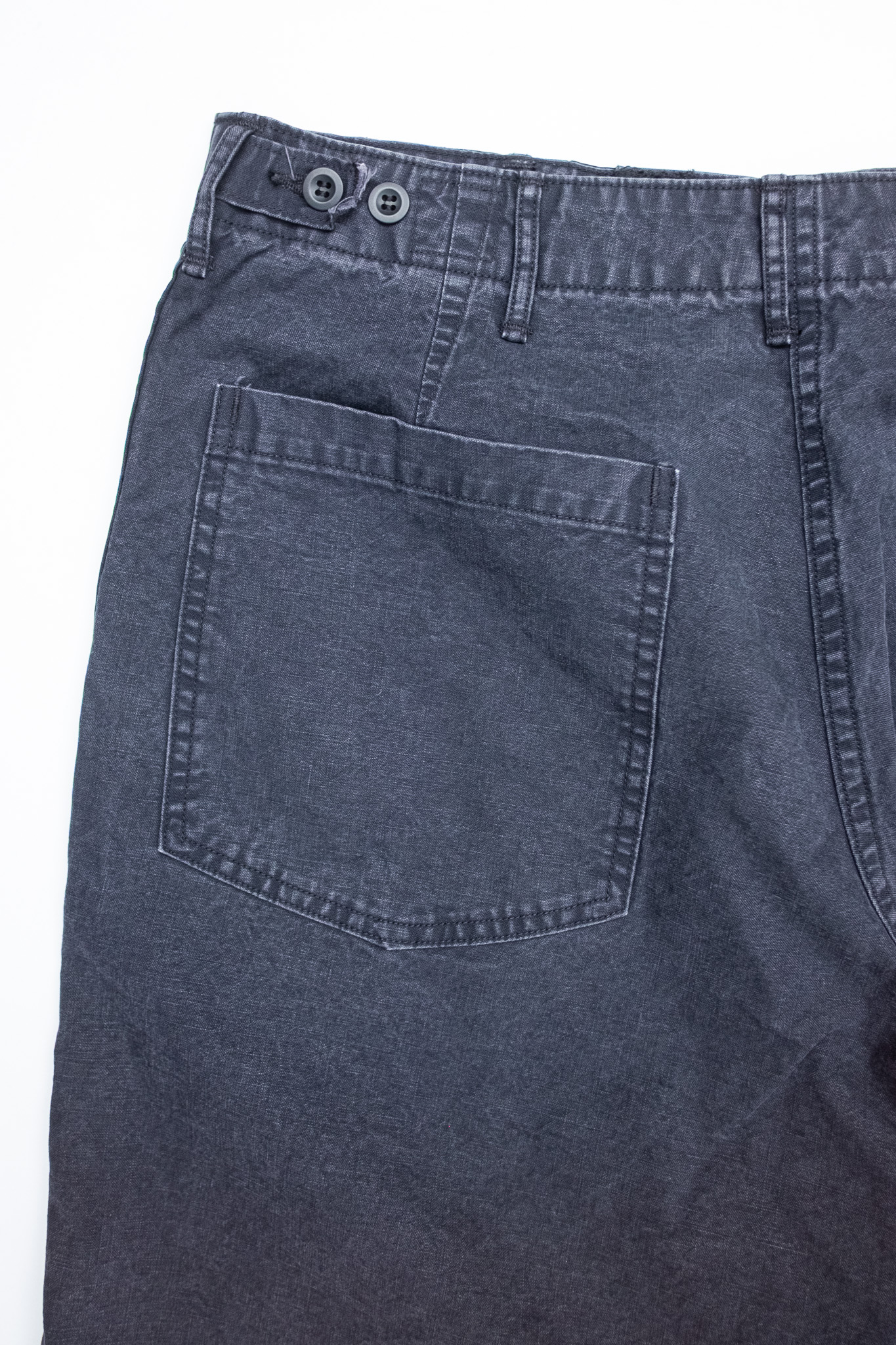 Orslow - Summer Fatigue Shorts Slub Canvas Black - 6