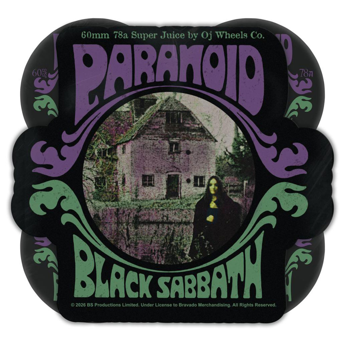 OJ Wheels Skateboardhjul - Black Sabbath Paranoid 78A 60mm - 6