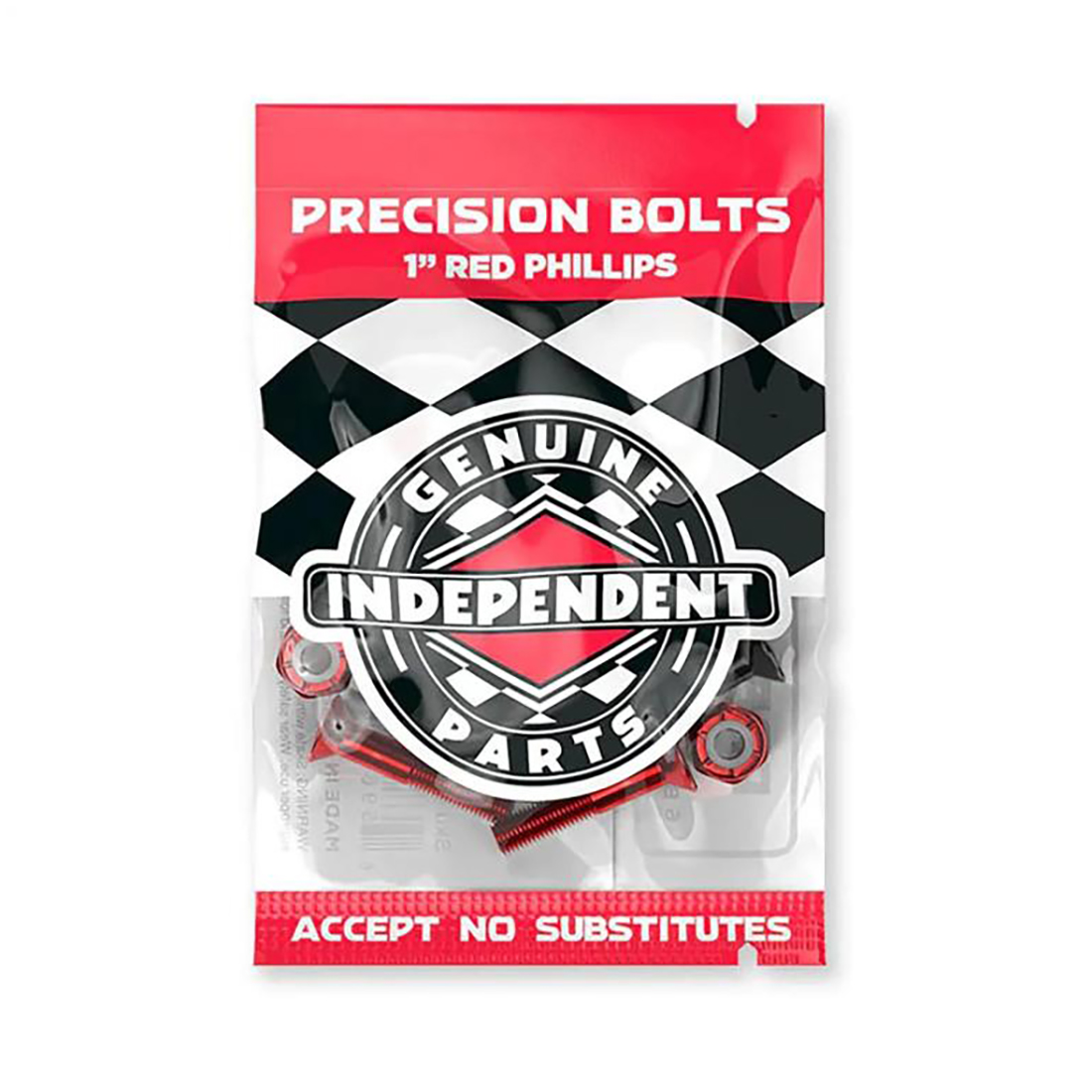 Independent Bolts - Phillips Black Red 1"