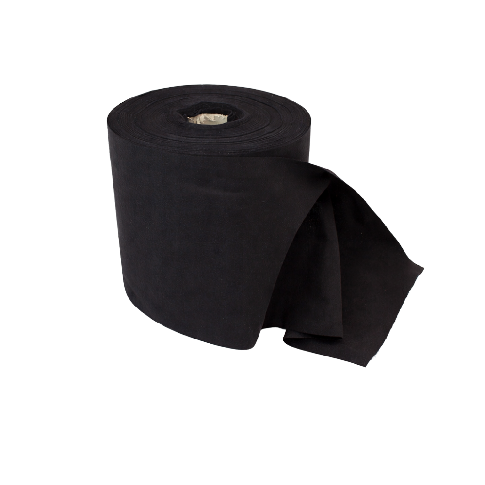 Förskuren flanell - 20 cm - svart - 30 m