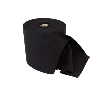 Förskuren flanell - 20 cm - svart - 30 m