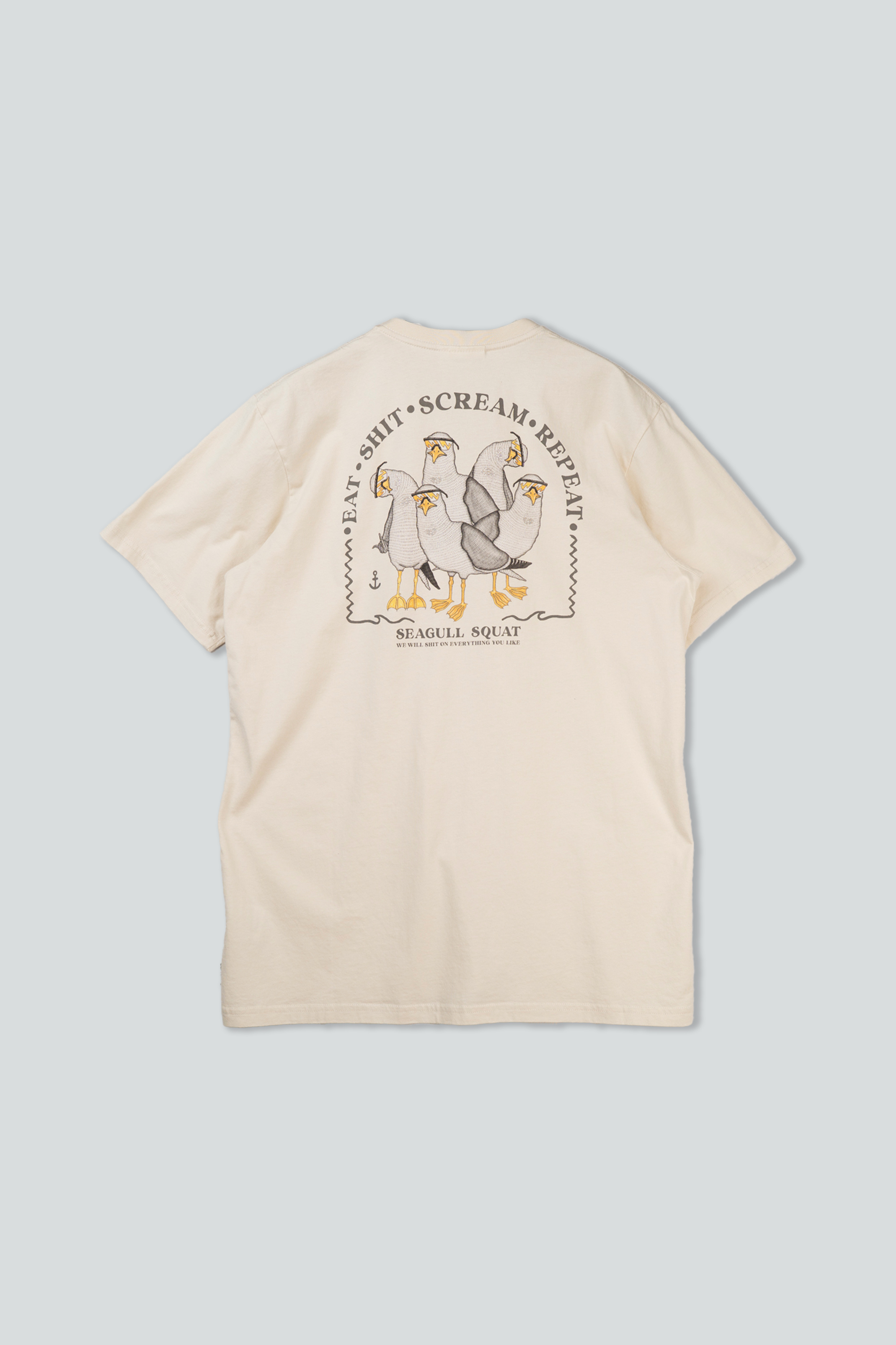 Lakor Seagull Squad Back T-shirt Rainy Day