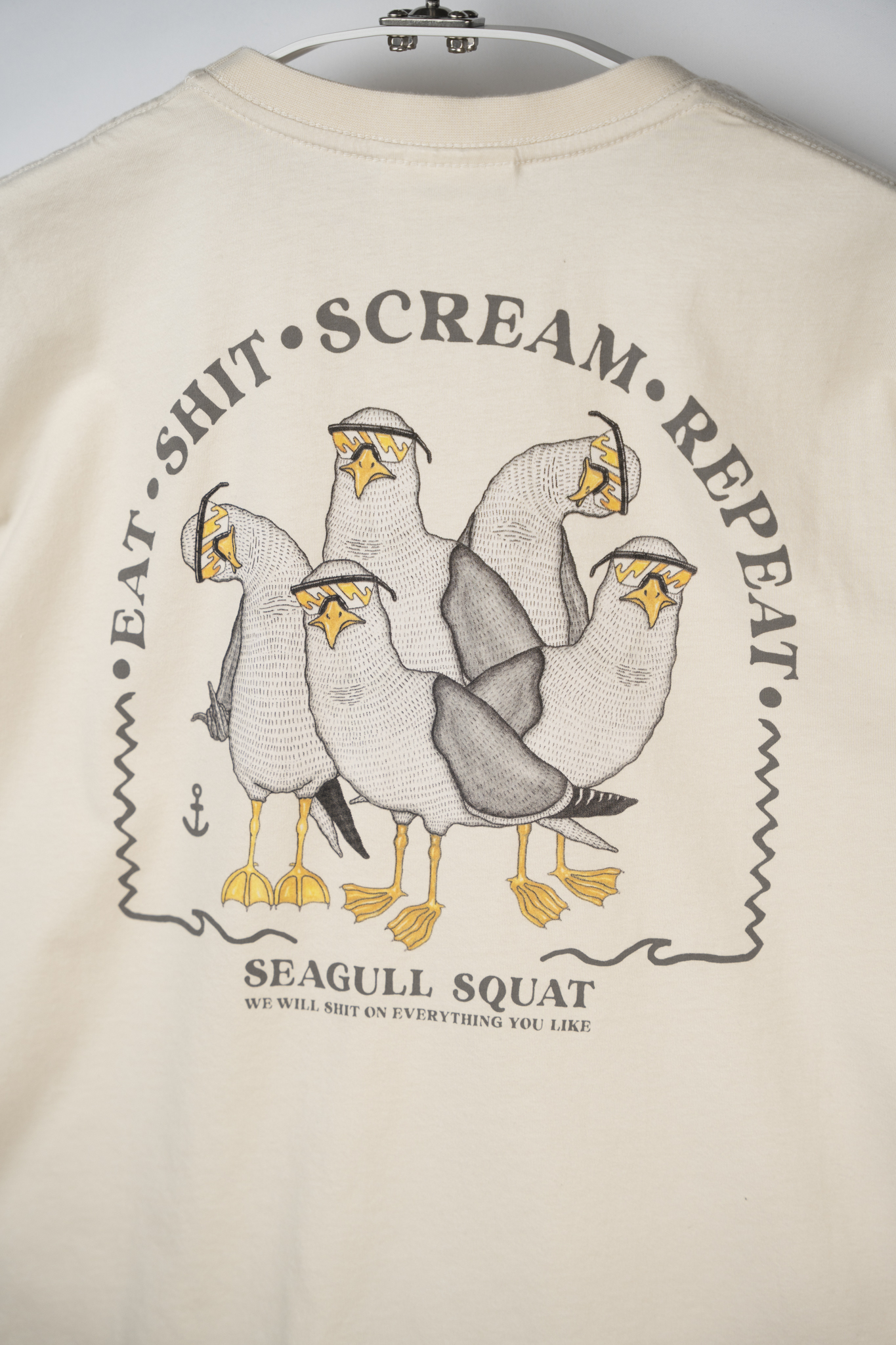 Lakor Seagull Squad Back T-shirt Rainy Day - 4