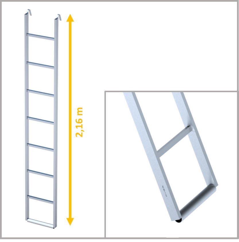Stege krok 2,16m Alu - 2