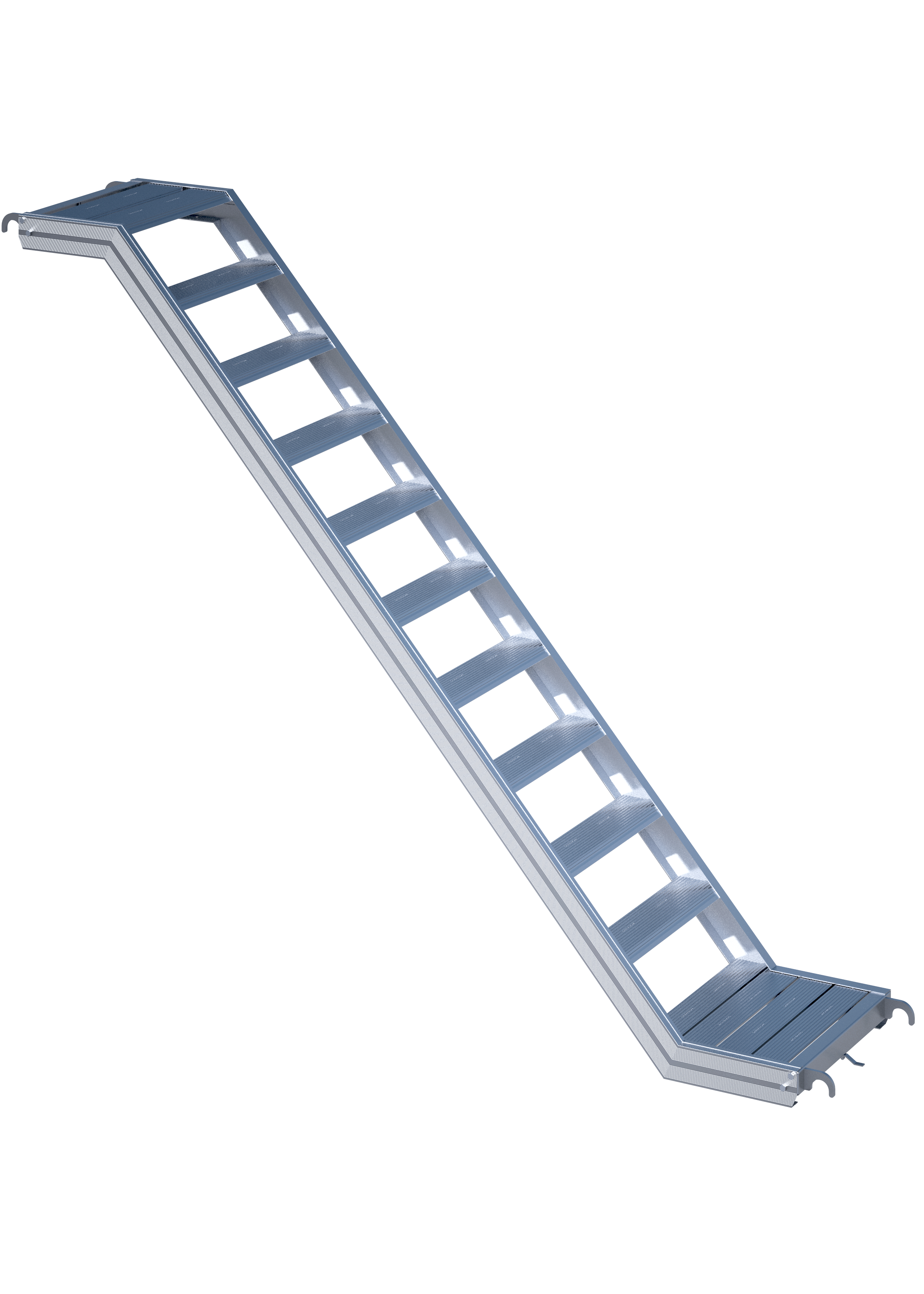 Trappa 2,57 x 2,0 x 0,90m O-Support Aluminium