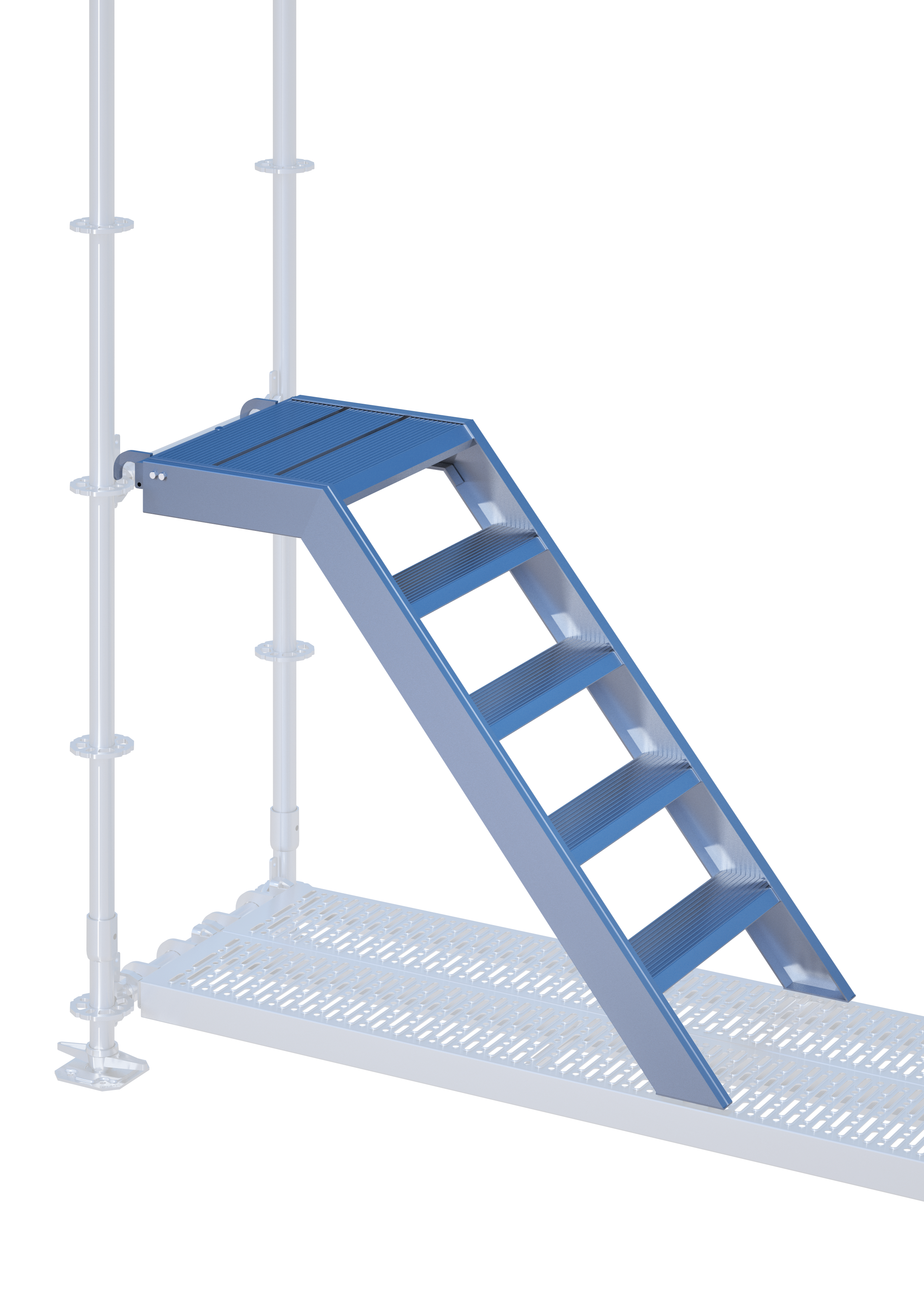 Trappa 1,00 x 0,62m O-Support Aluminium