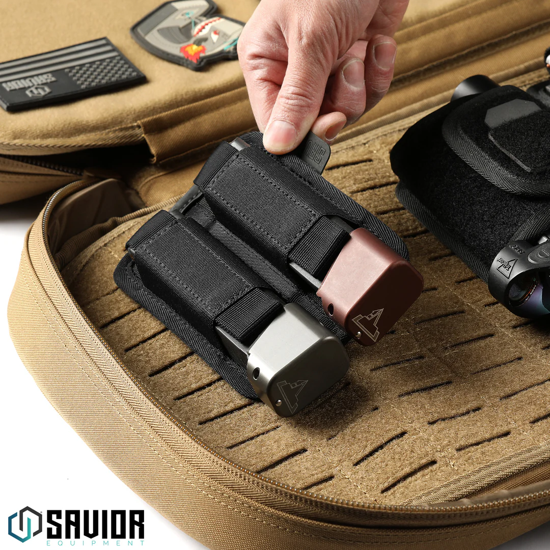 Savior Equipment Pistol Mag Holder w/ Hook Backing - 3-slot - OD Green 3
