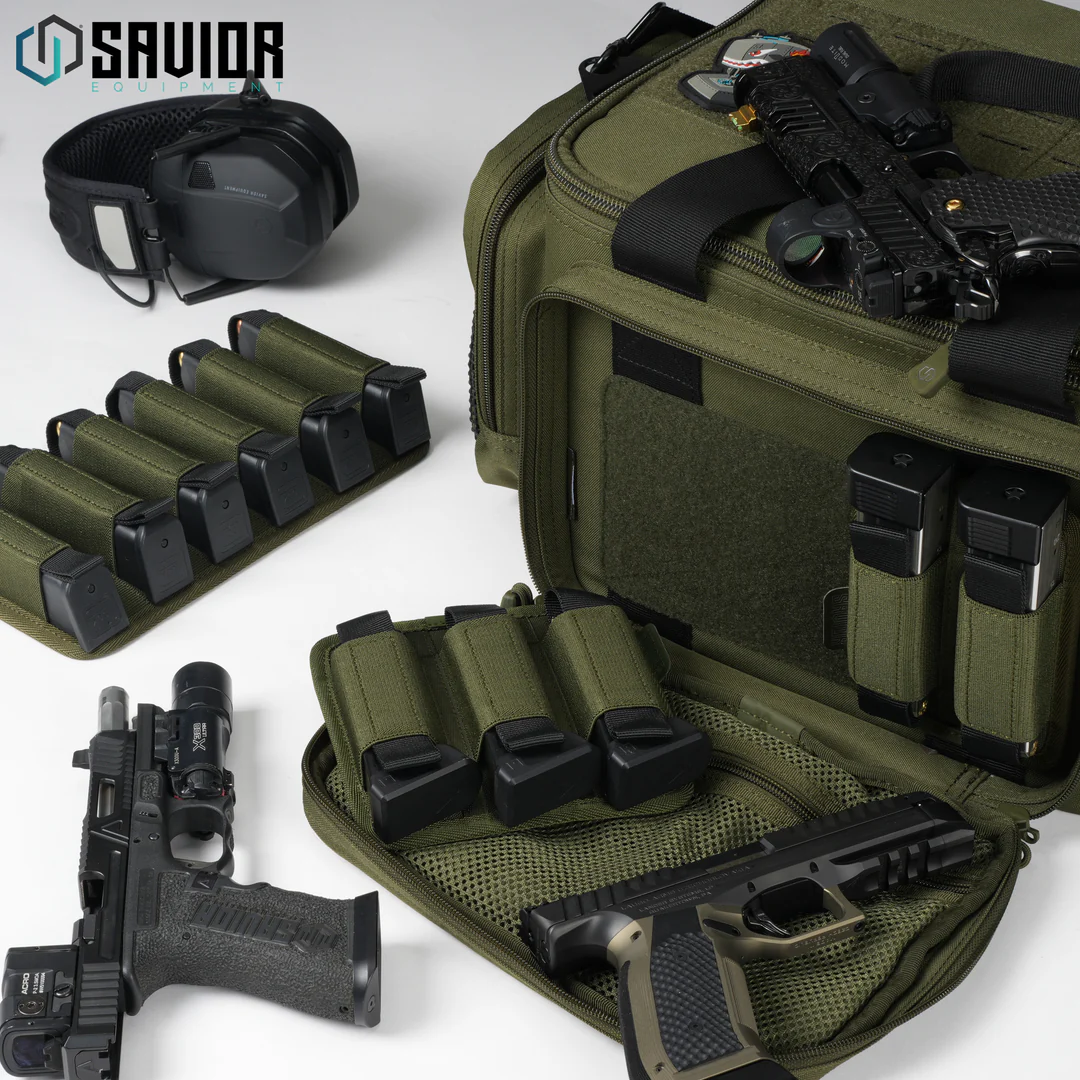 Savior Equipment Pistol Mag Holder w/ Hook Backing - 3-slot - OD Green 2