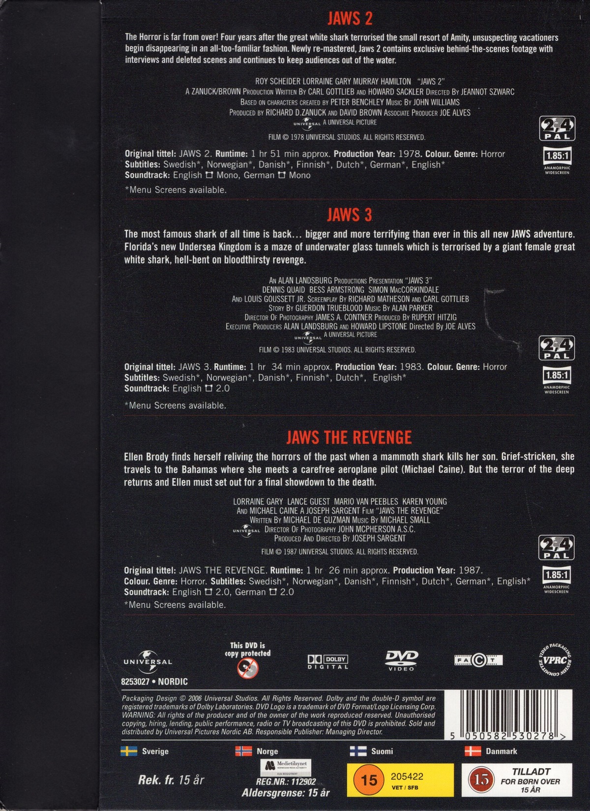 Jaws 2, 3 & The Revenge Collection (Begagnad) - 2