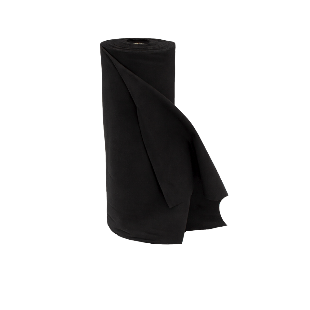 Pre-cut flannel - 60 cm - black - 30 m