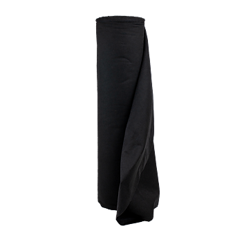 Förskuren flanell - 80 cm - svart - 30 m
