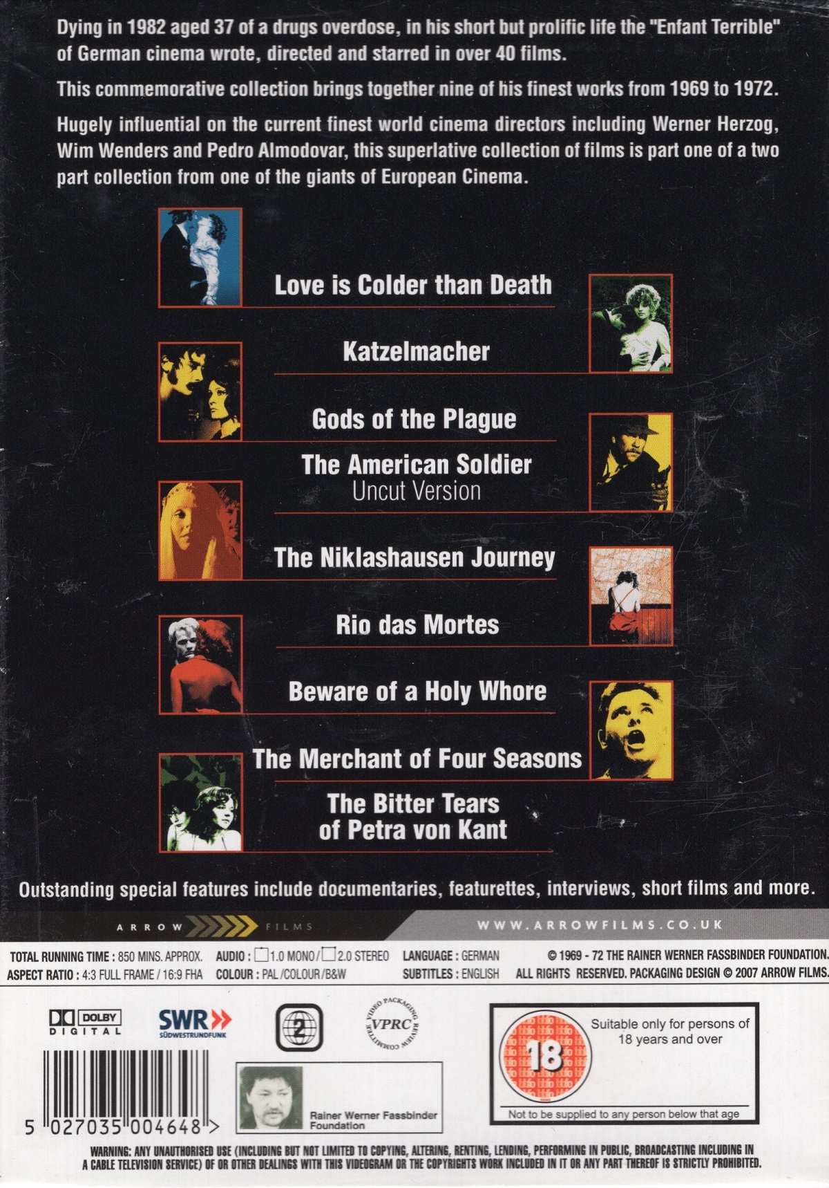 Rainer Werner Fassbinder: Commemorative Collection 69-72 Volume 1 (ej svensk text) (Begagnad) - 2