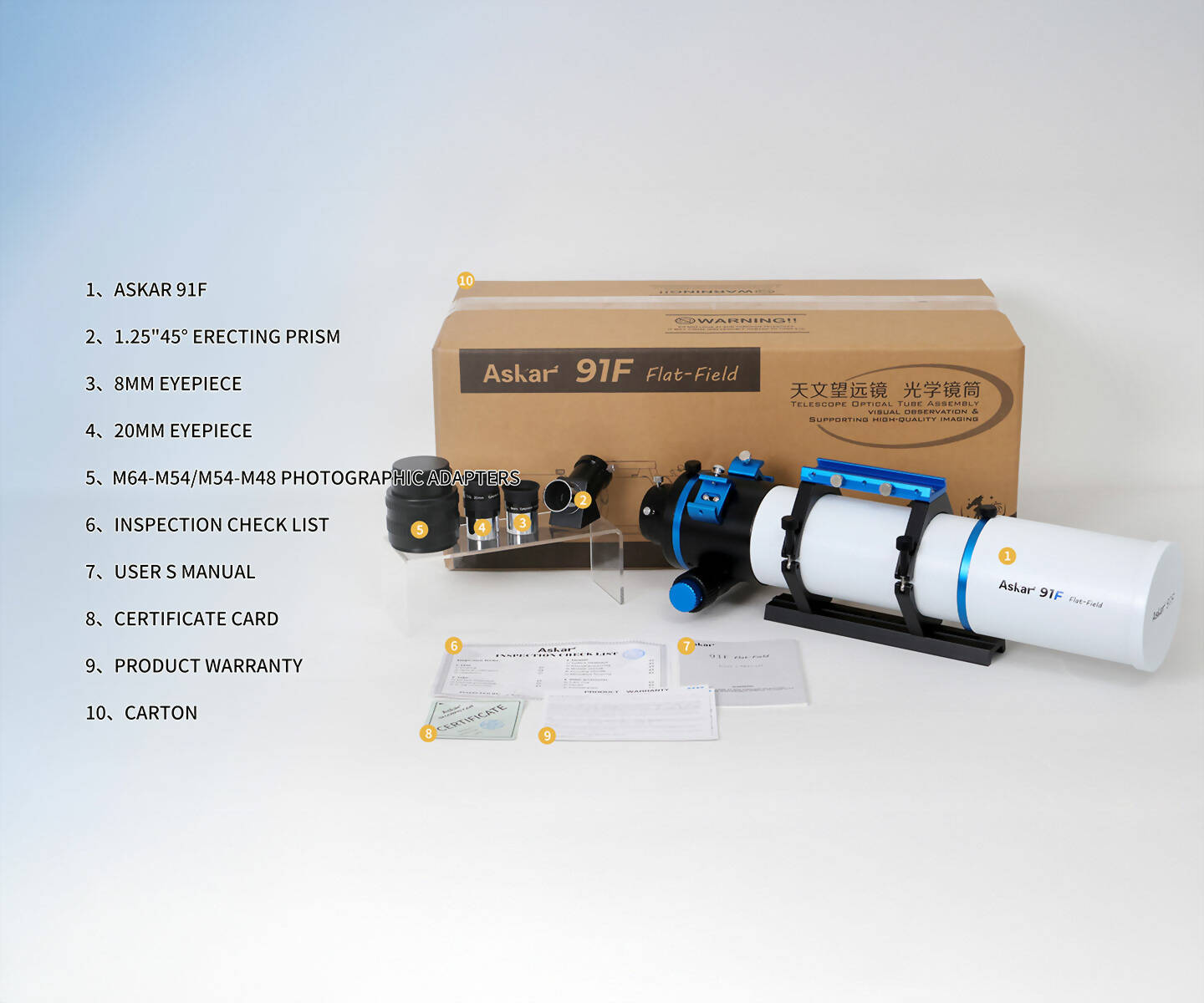 ASKAR 91F - QUADRUPLET FLATFIELD APOKROMAT - 11