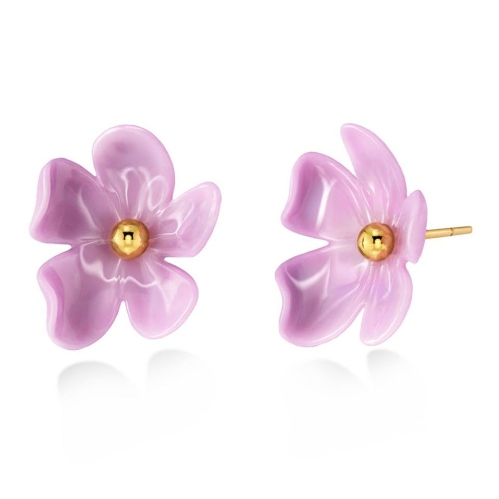 Edblad Wildflower örstickare pink guld