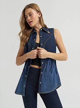 LAINEY WILSON X WRANGLER SLEEVELESS SHIRT