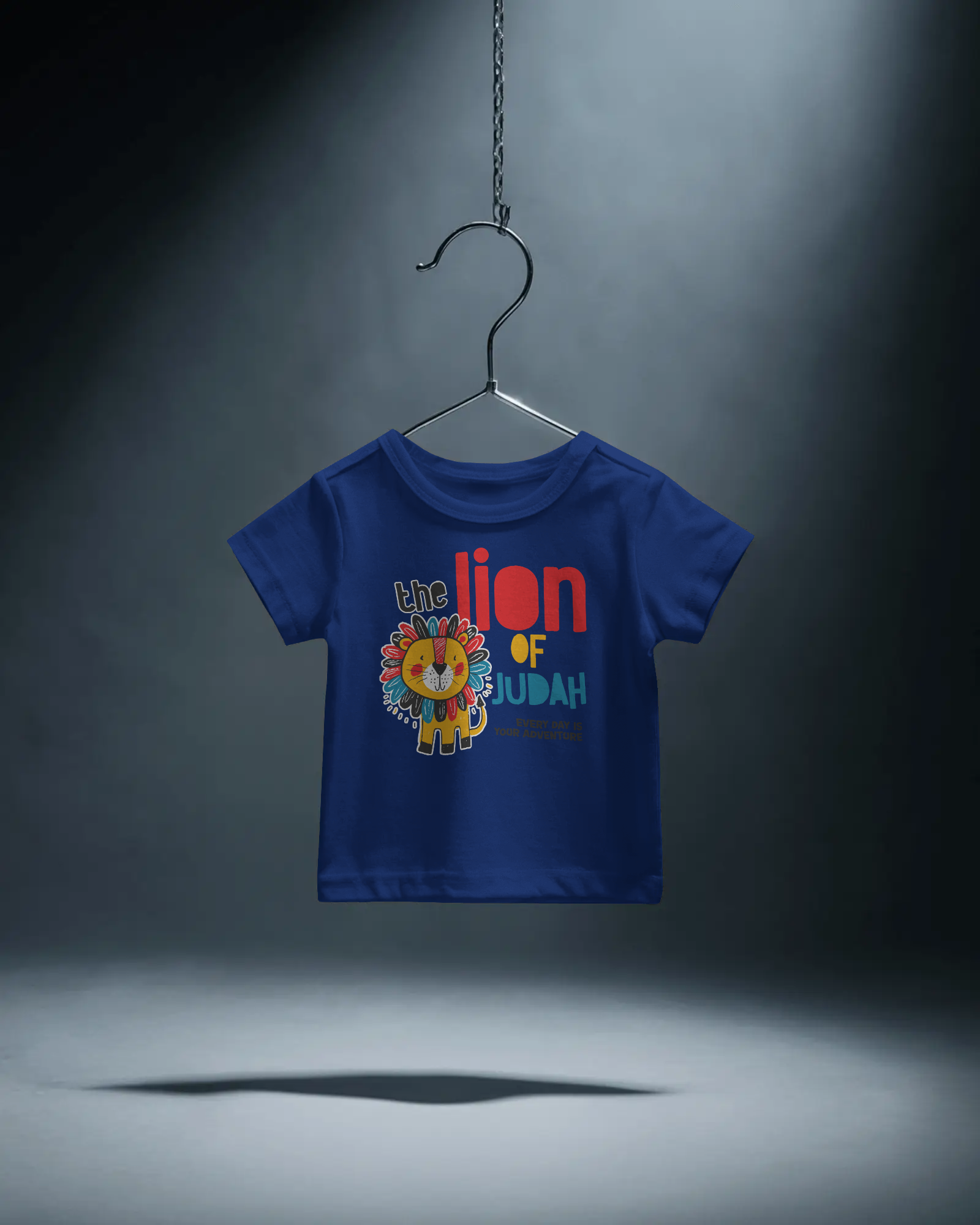 The Lion Of Judah Baby T-shirt Navy