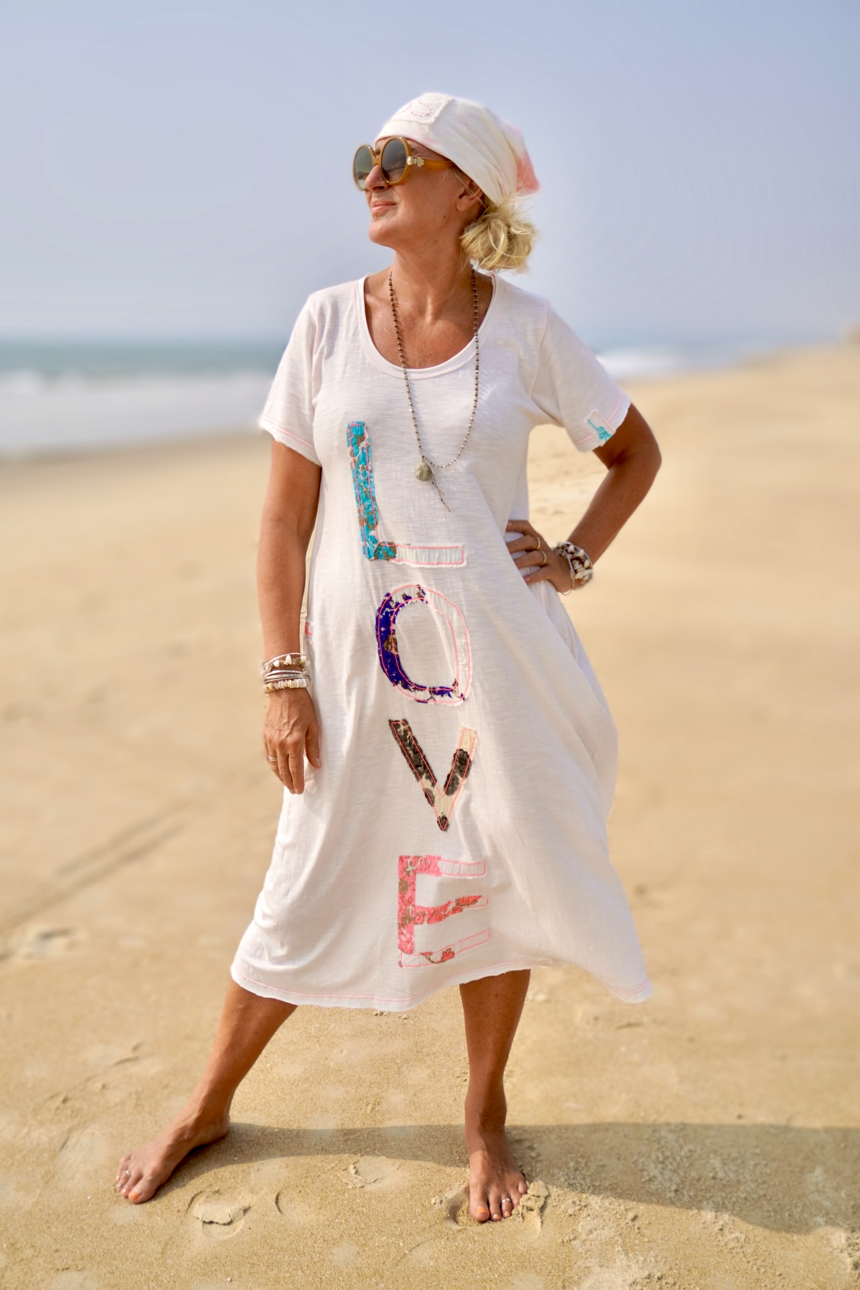 LOLO LOVE JERSEY  DRESS SWEET WHITE 