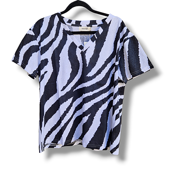 Tshirt zebra svart/vit
