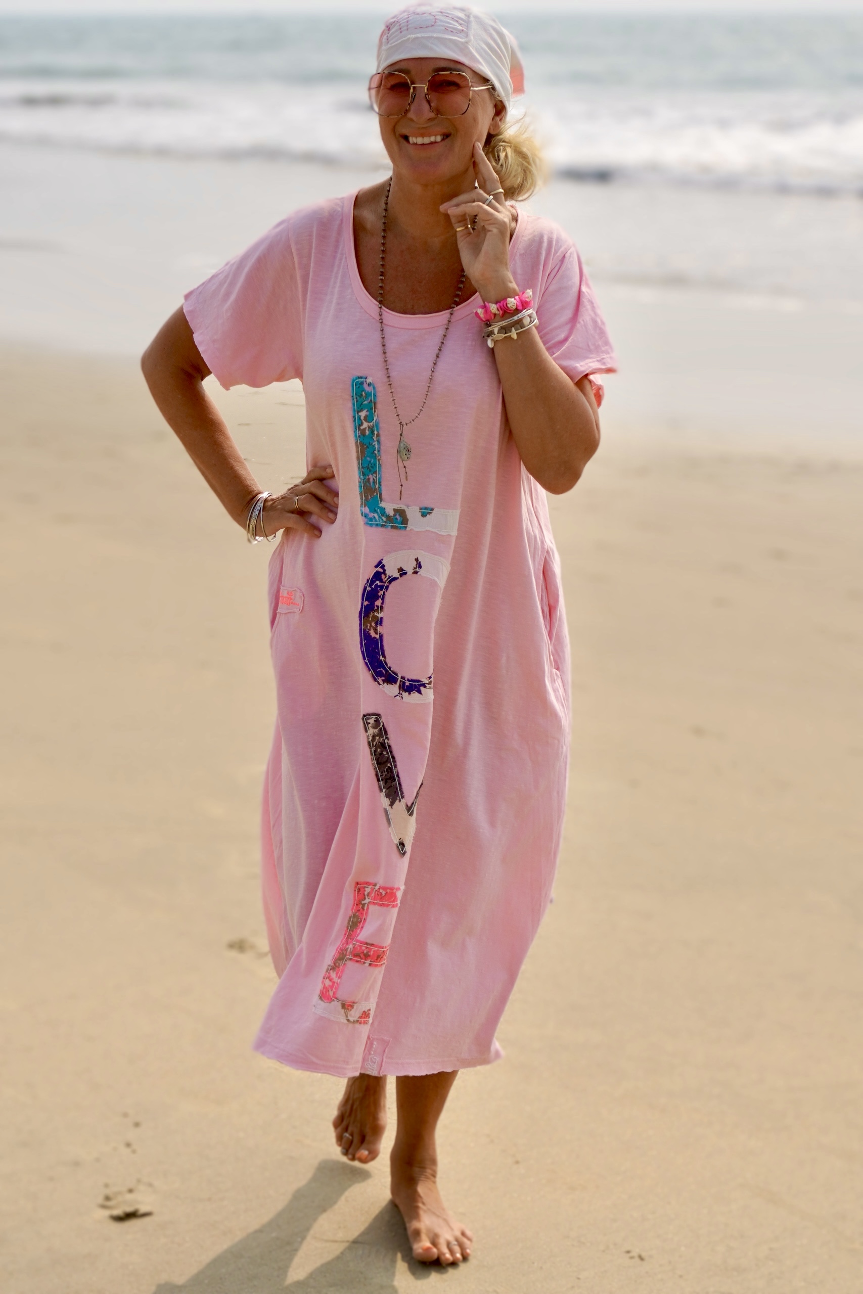LOLO LOVE JERSEY  DRESS IBIZA PINK 