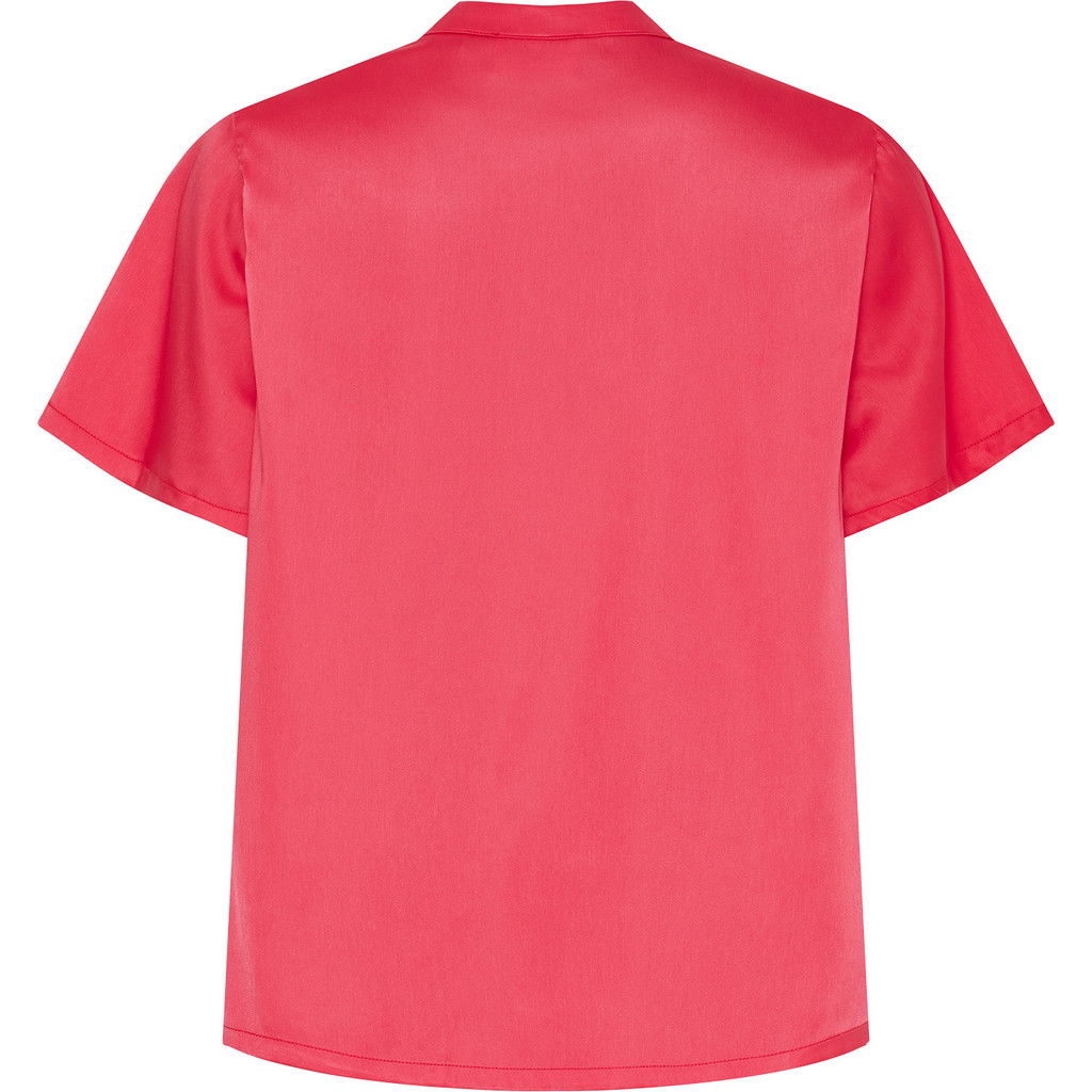 Blus Melba v-ringad hallonröd - 3