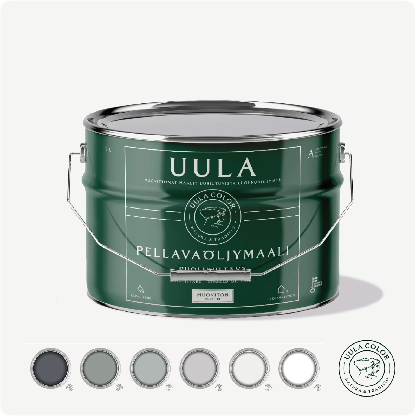 LINOLJEFÄRG 110 HARMAA - GRÅ, välj procent
