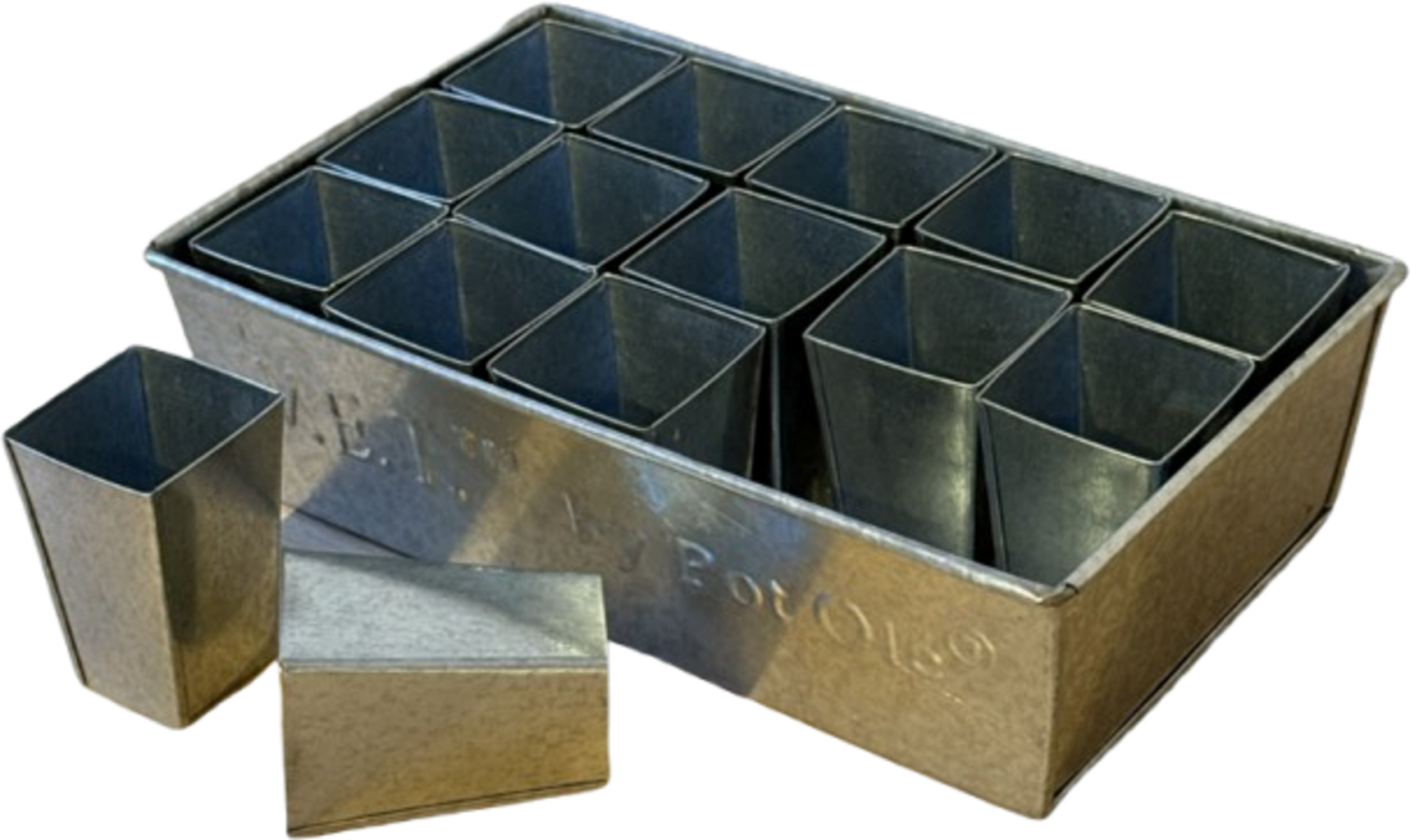Odlingsbricka Deep med 15 krukor – Galvaniserad