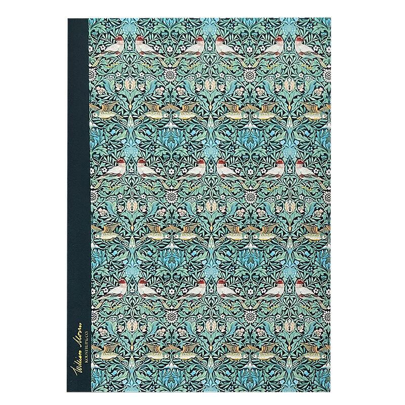Anteckningshäfte - Bird Green pattern - William Morris