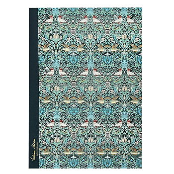 Anteckningshäfte - Bird Green pattern - William Morris