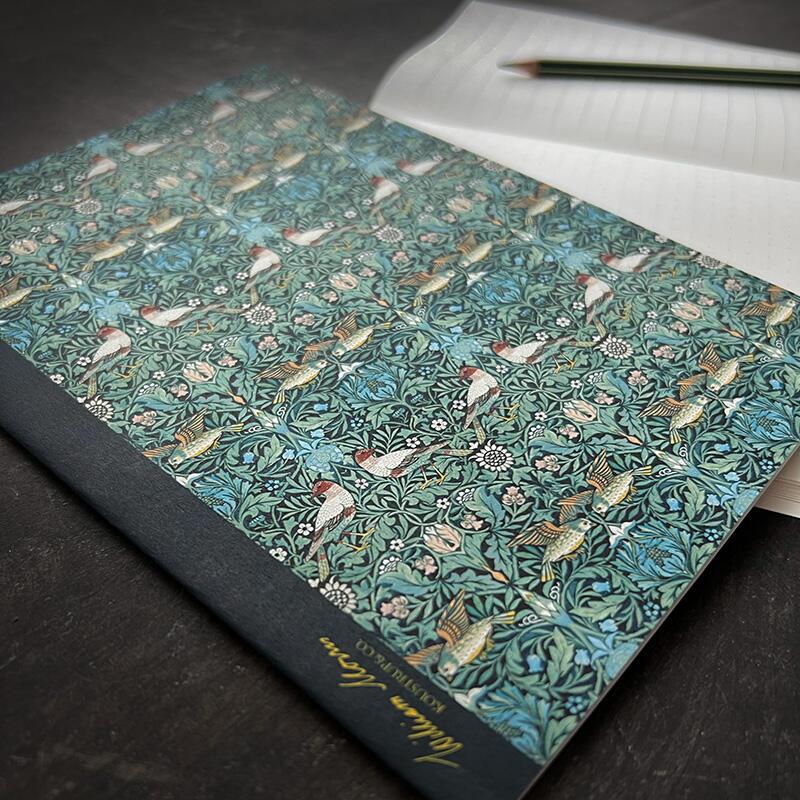 Anteckningshäfte - Bird Green pattern - William Morris - 3