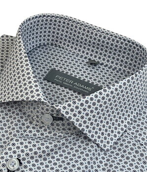 Skjorta extra lång ärm och bål, mönstrad från Peter Adams