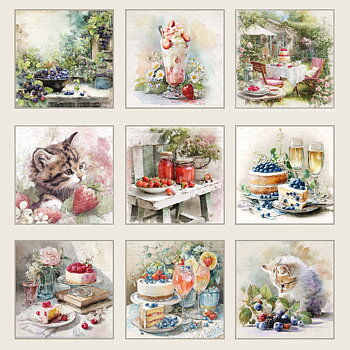 Papper Scrapbooking  Reprint - Summer Garden  Tags-  12x12 (30,5 x 30,5 cm)