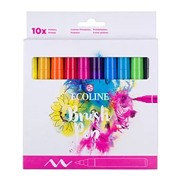 Ecoline Brush Pen Set – Primary (10 färger)