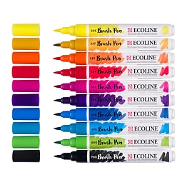 Ecoline Brush Pen Set – Primary (10 färger)