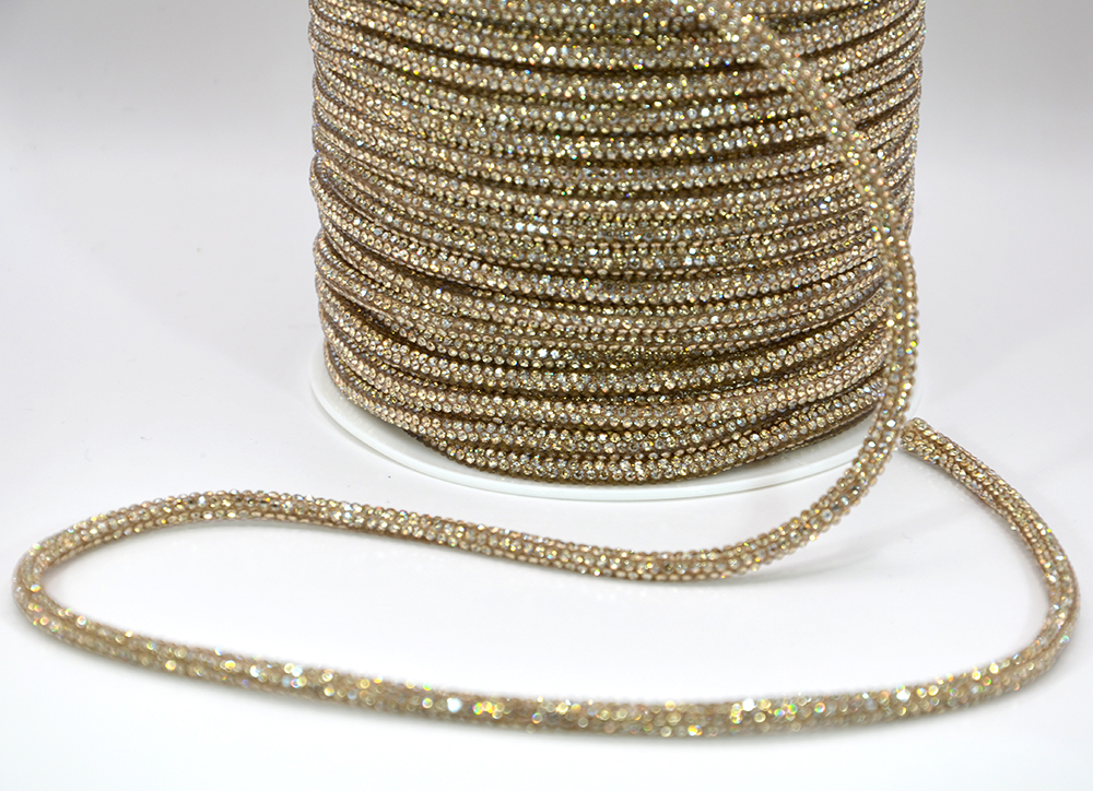 STRASS SNÖRE - Golden - 3