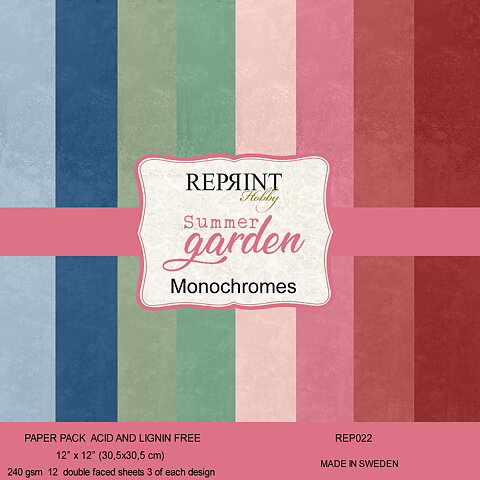 Paperpack Reprint - Summer Garden  Monochromes -  12x12