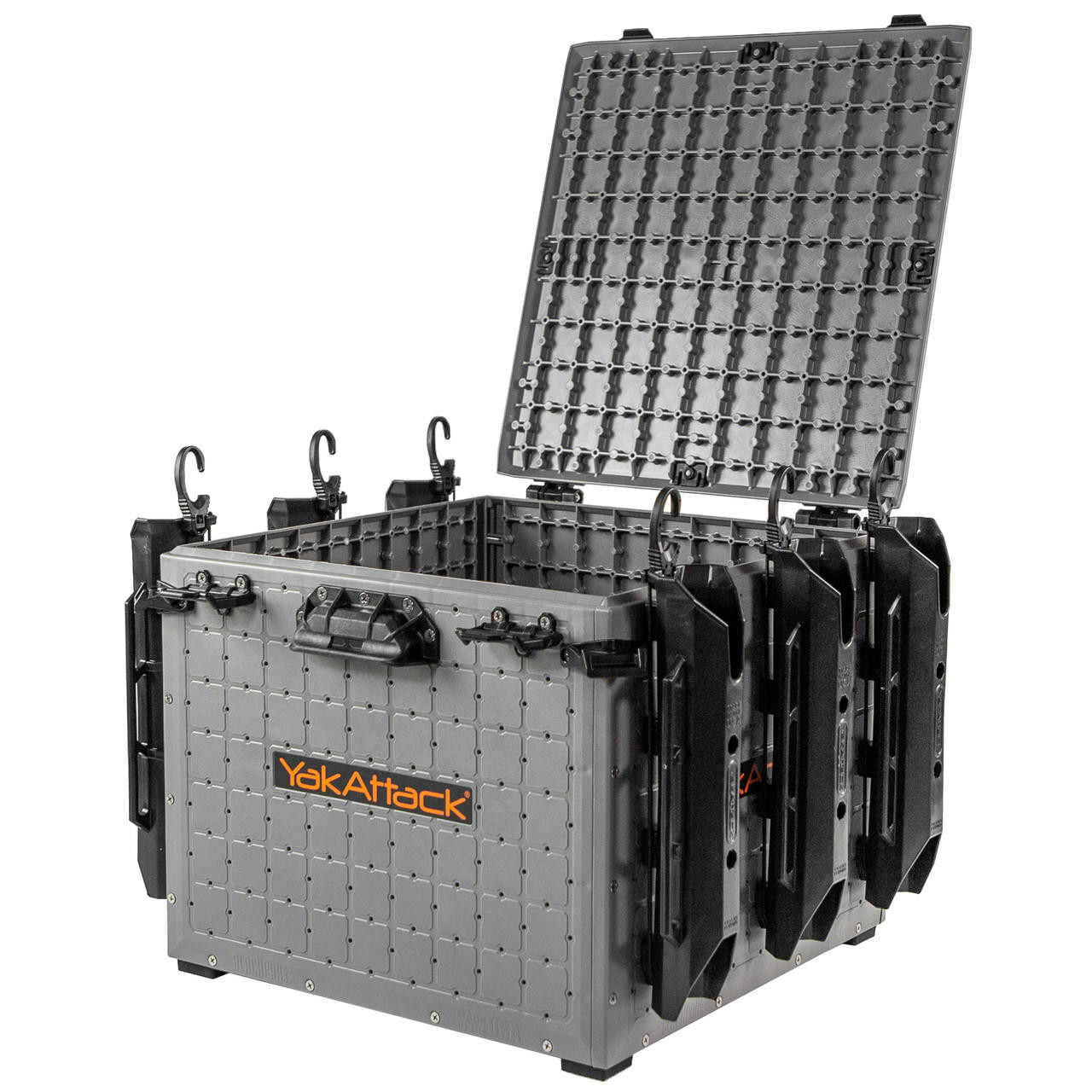 Yakattack BlackPak Pro, 16 x 16 x 13, Inklusive lock och 6 spöhållare - Battleship Grey - 16