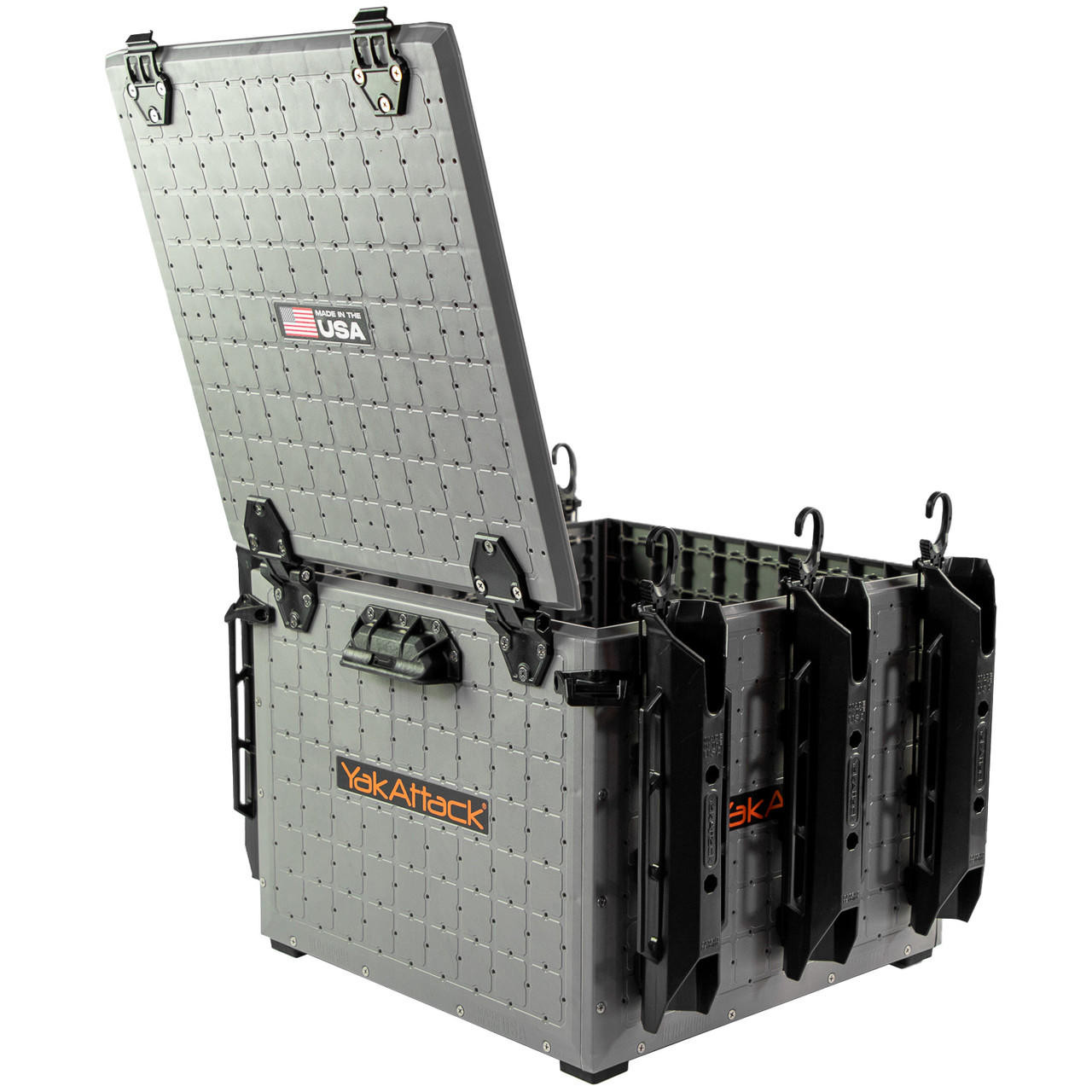 Yakattack BlackPak Pro, 16 x 16 x 13, Inklusive lock och 6 spöhållare - Battleship Grey - 14