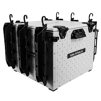 Yakattack BlackPak Pro, 16 x 16 x 13, inkl. Deckel und 6 Rutenhalter - Overcast Grey