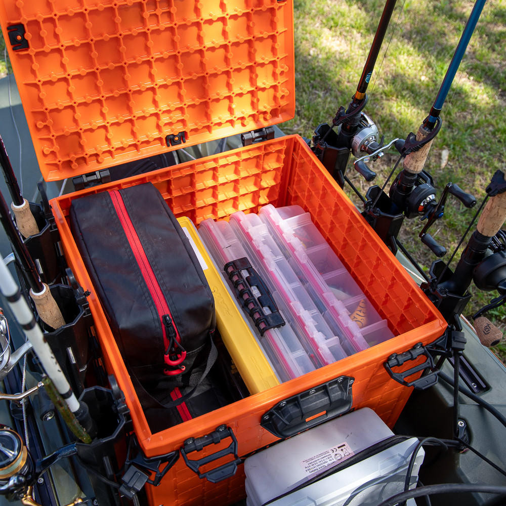 Yakattack BlackPak Pro, 16 x 16 x 13, Including lid and 6 rod holders - Yakattack Orange - 13