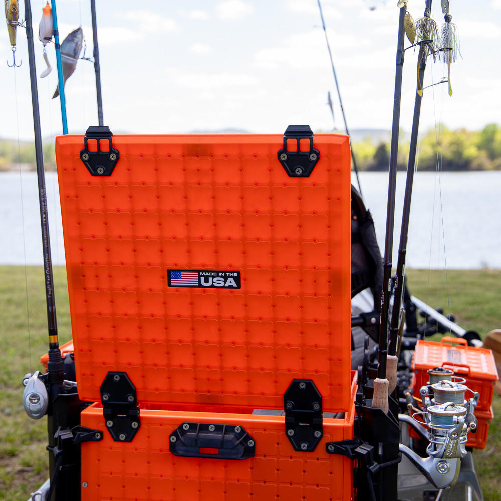 Yakattack BlackPak Pro, 16 x 16 x 13, Including lid and 6 rod holders - Yakattack Orange - 7