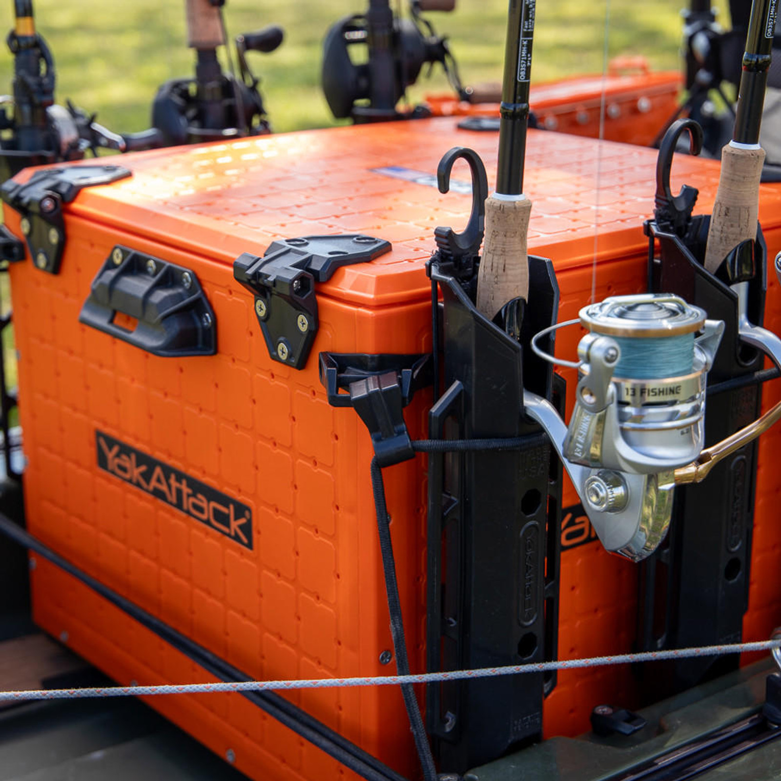 Yakattack BlackPak Pro, 16 x 16 x 13, Including lid and 6 rod holders - Yakattack Orange - 5