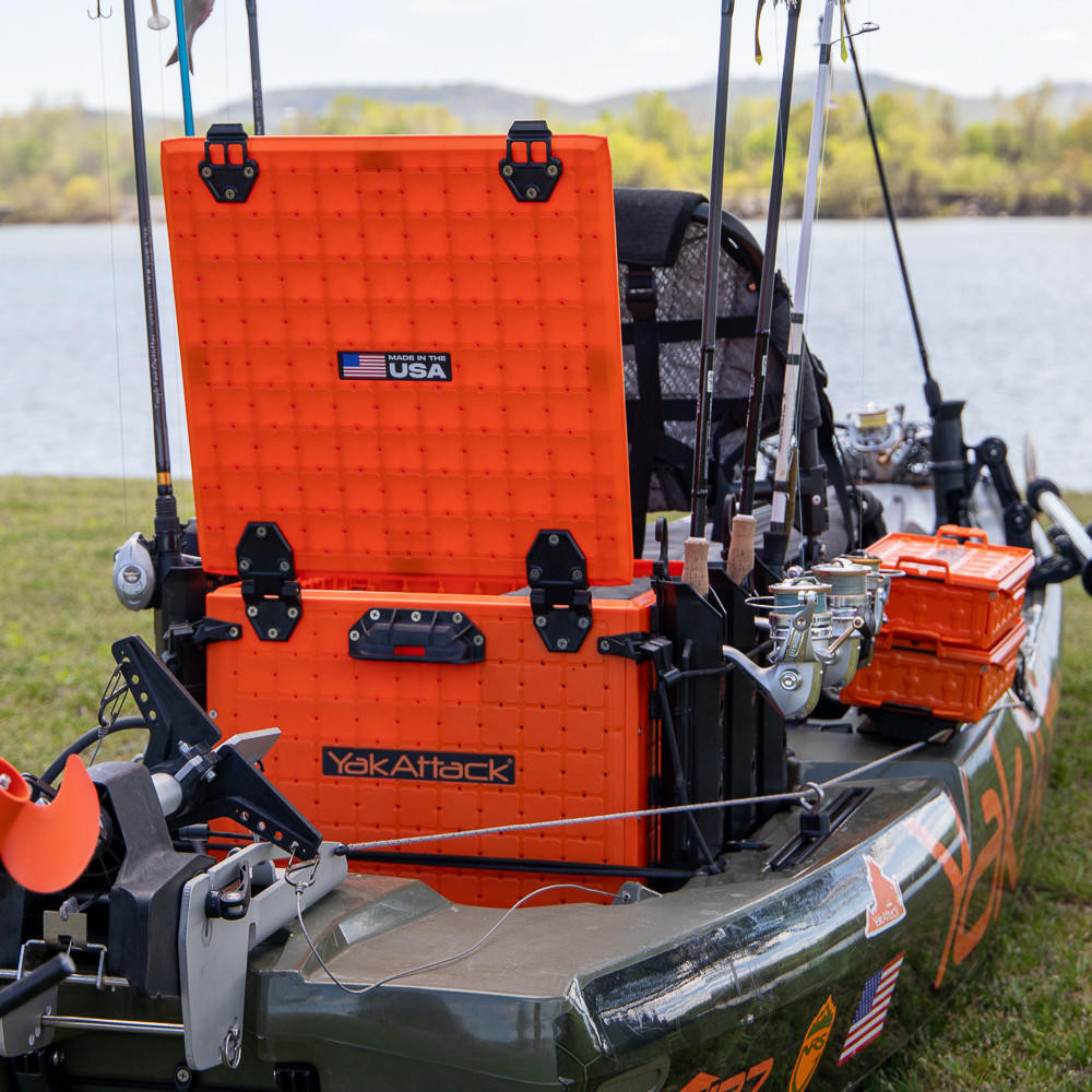 Yakattack BlackPak Pro, 16 x 16 x 13, Including lid and 6 rod holders - Yakattack Orange - 8