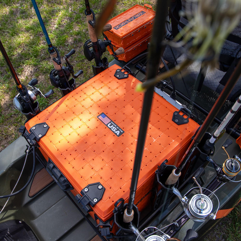 Yakattack BlackPak Pro, 16 x 16 x 13, Including lid and 6 rod holders - Yakattack Orange - 17