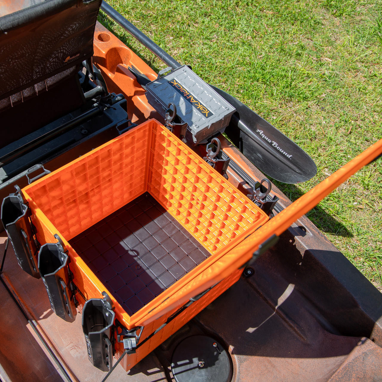 Yakattack BlackPak Pro, 16 x 16 x 13, Including lid and 6 rod holders - Yakattack Orange - 14