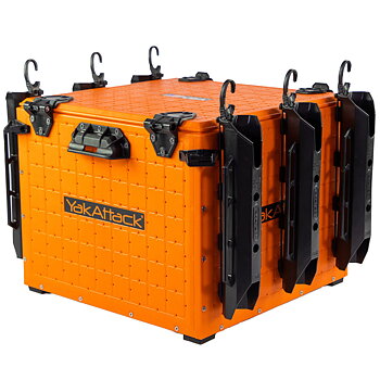 Yakattack BlackPak Pro, 16 x 16 x 13, inklusive Deckel und 6 Rutenhalter - Yakattack Orange